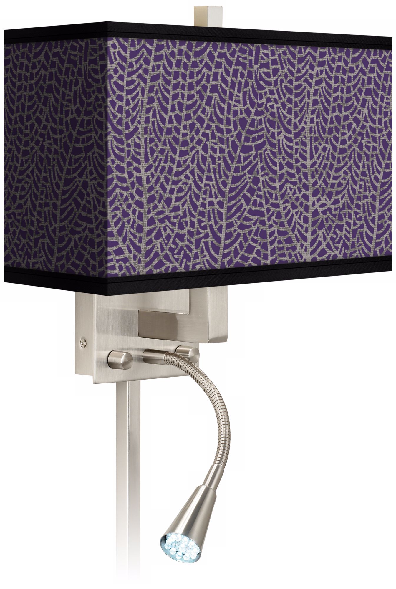 Stacy Garcia Seafan Rich Plum LED Light Plug-In Sconce