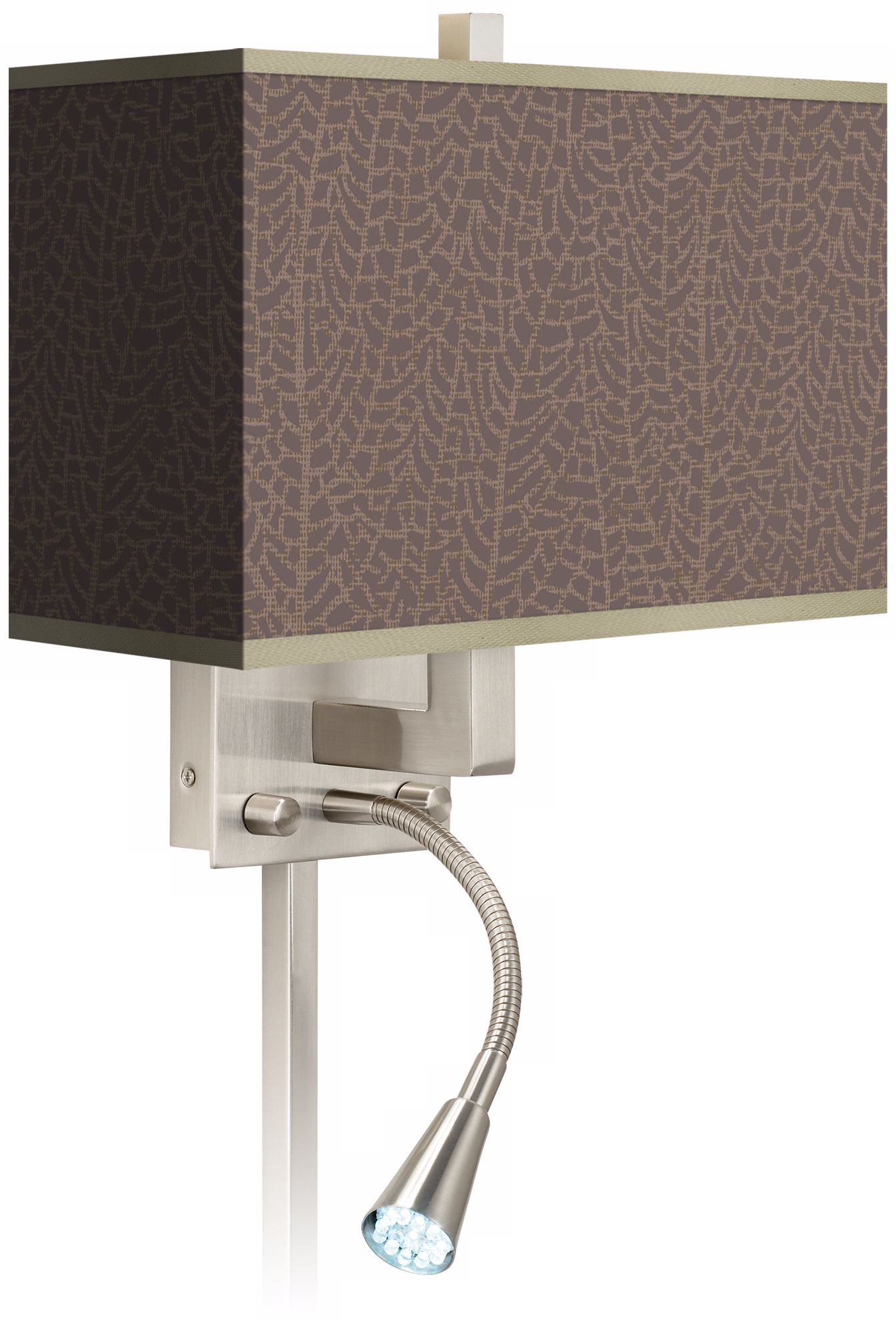 Stacy Garcia Seafan Taupe LED Reading Light Plug-In Sconce