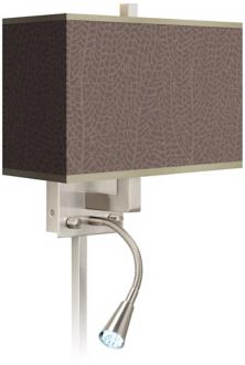 Stacy Garcia Seafan Taupe LED Reading Light Plug In Sconce N8671 P7195