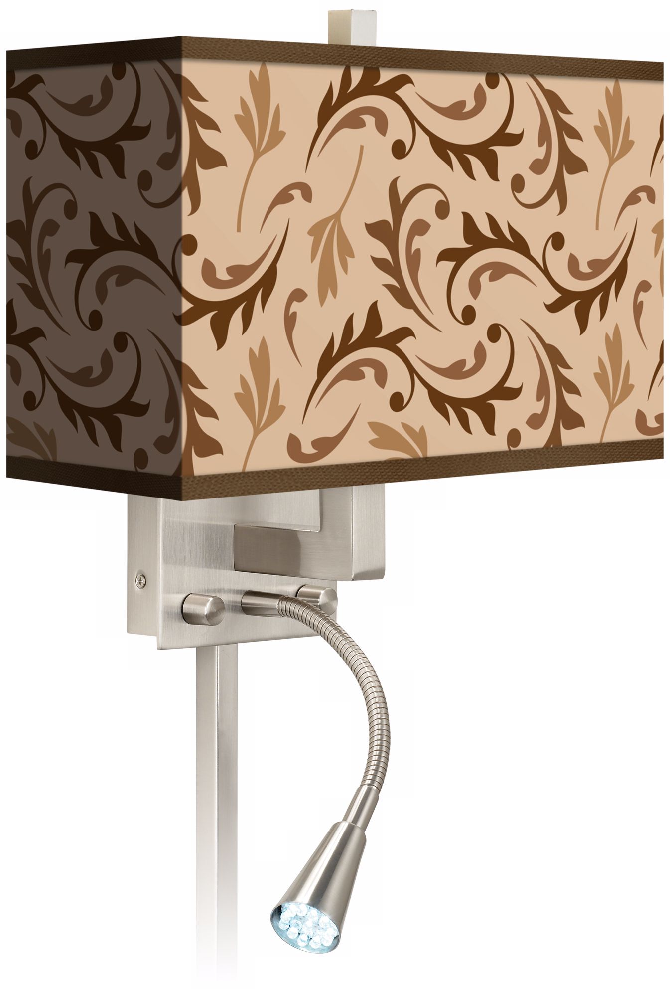 Fall Breeze Giclee LED Reading Light Plug-In Sconce