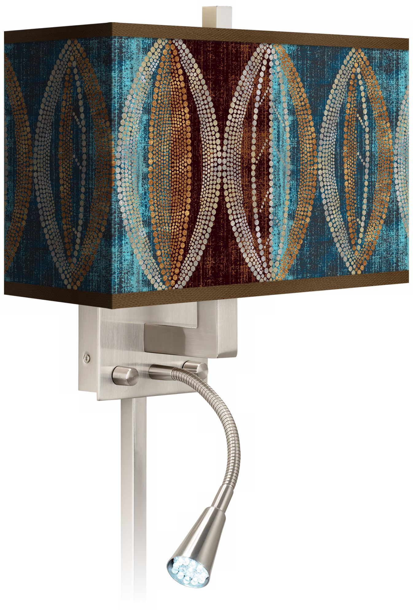 Stacy Garcia Pearl Leaf Peacock LED Light Plug-In Sconce