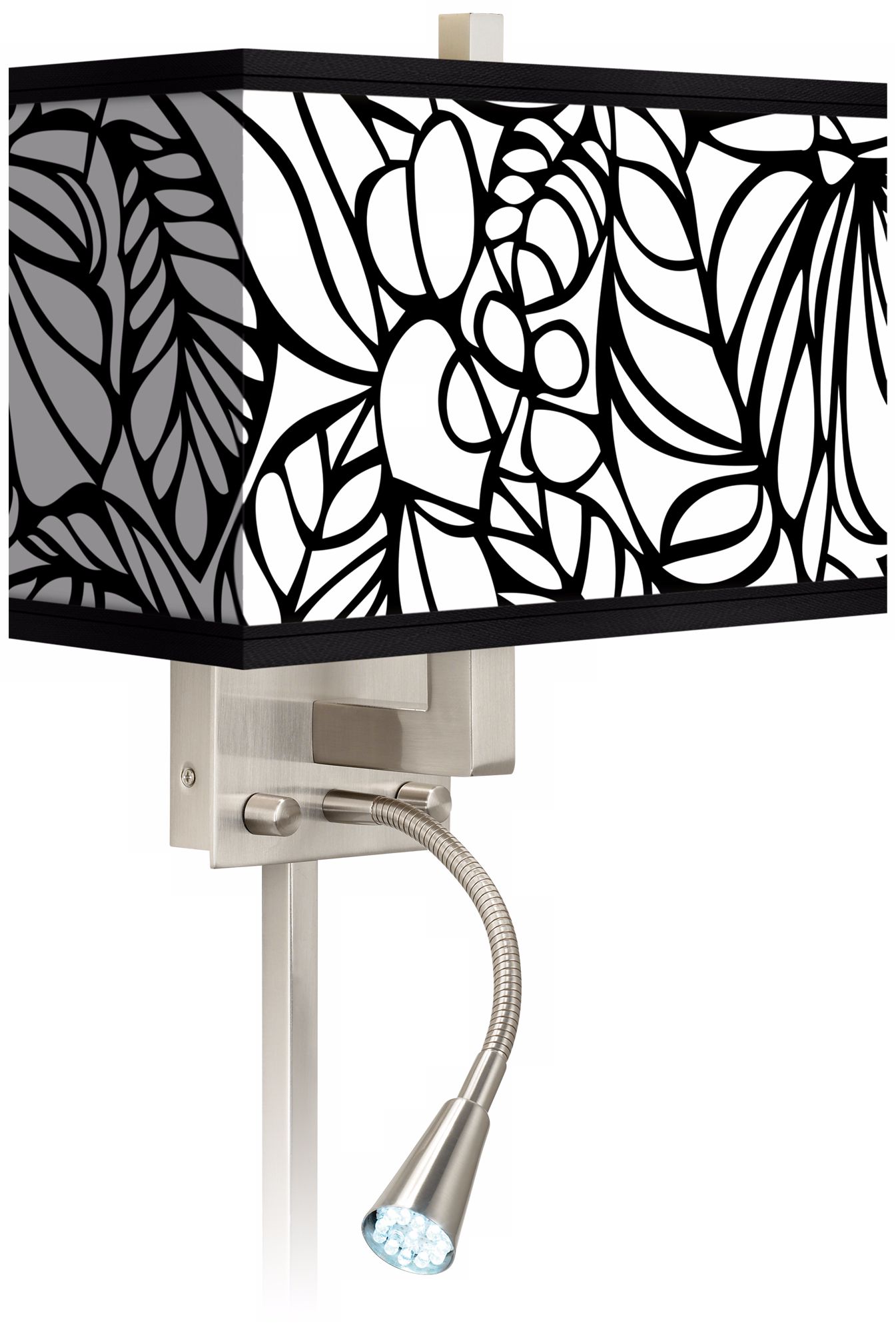 Jungle Moon Giclee LED Reading Light Plug-In Sconce