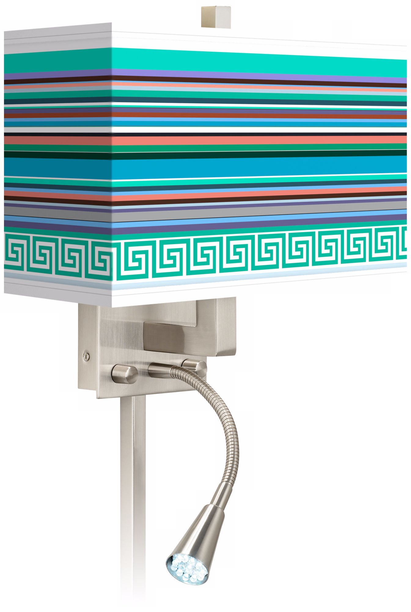 Key West Party Time Giclee LED Reading Light Plug-In Sconce