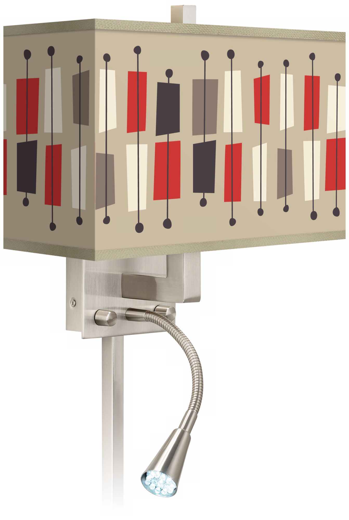 Bounce Giclee LED Reading Light Plug-In Sconce