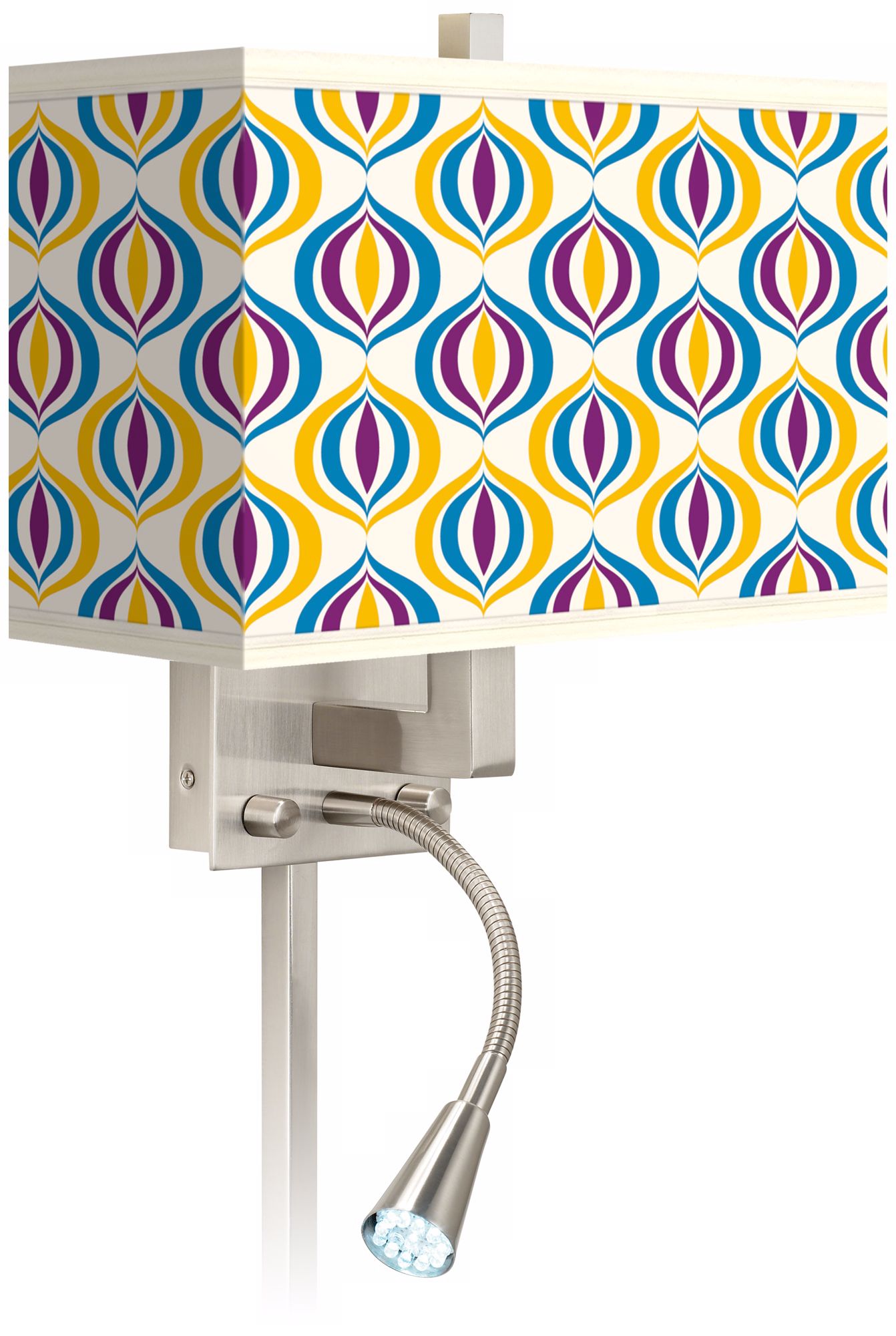 Scatter Giclee LED Reading Light Plug-In Sconce