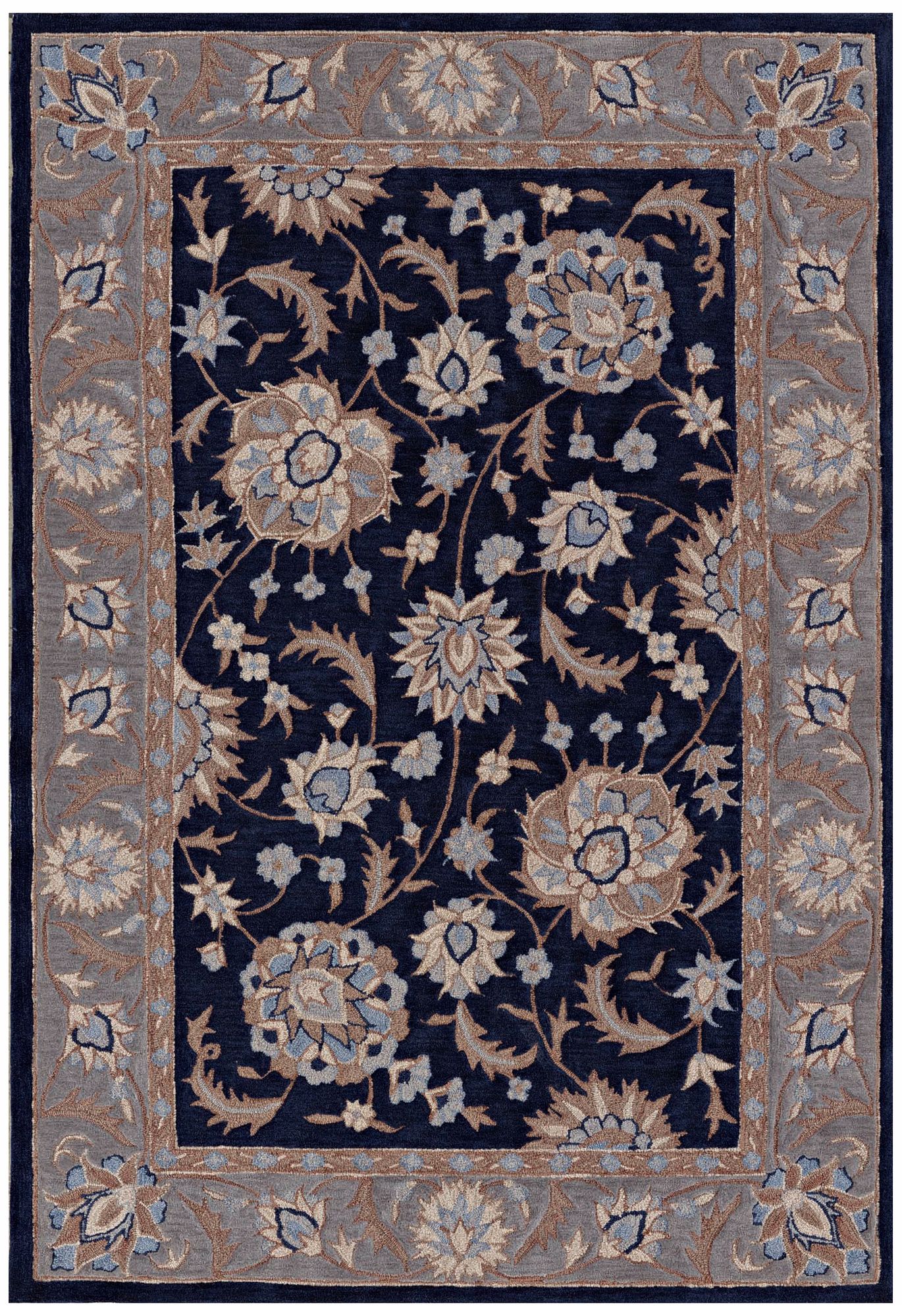 Winchester Collection Hawthorne Navy Area Rug