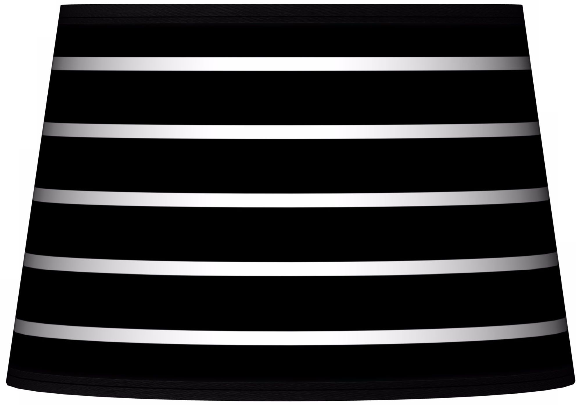 Bold Black Stripe Tapered Lamp Shade 13x16x10.5 (Spider)