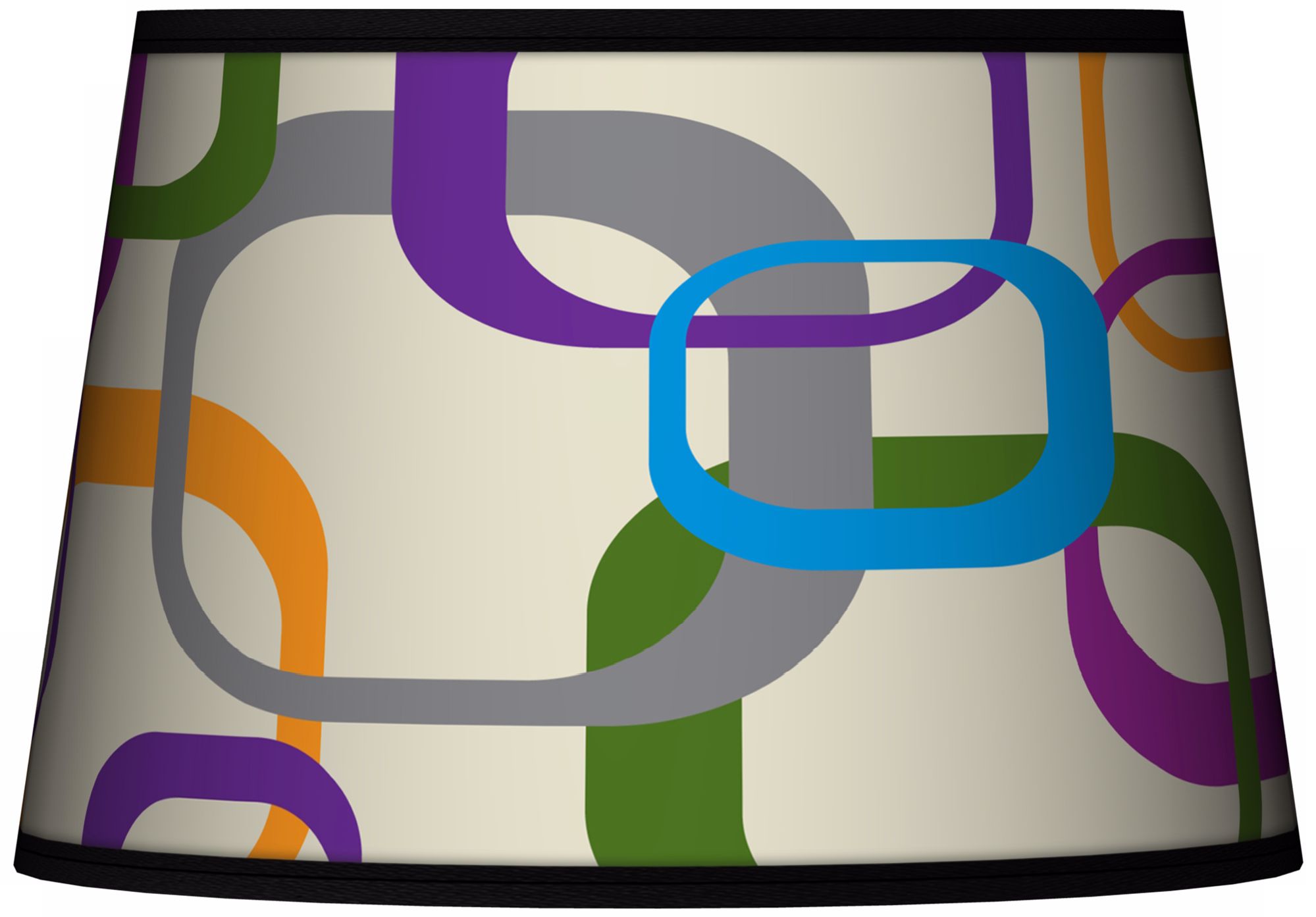Retro Squares Scramble Tapered Lamp Shade 13x16x10.5 (Spider)