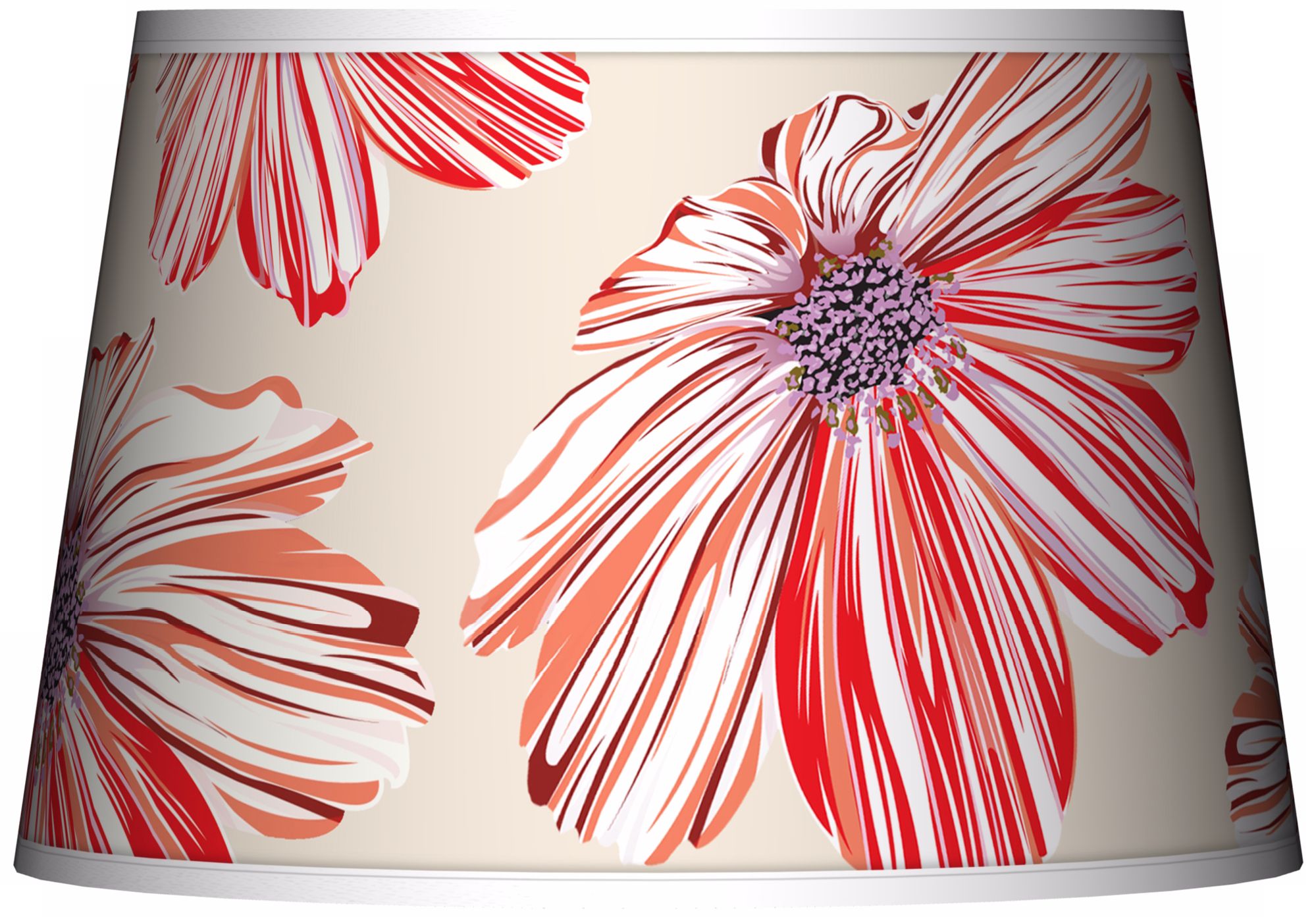 Floral Ruby Tapered Shade 13x16x10.5 (Spider)