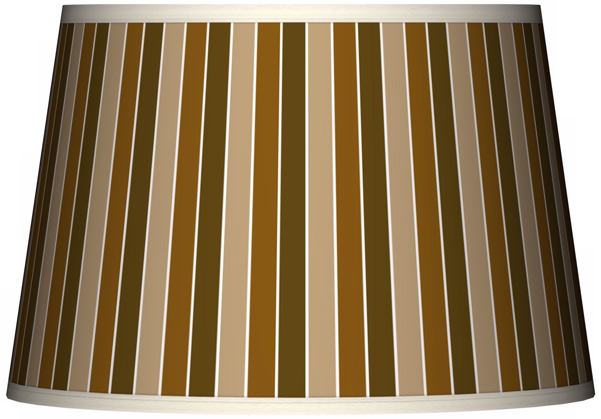 Umber Stripes Tapered Lamp Shade 13x16x10.5 (Spider)