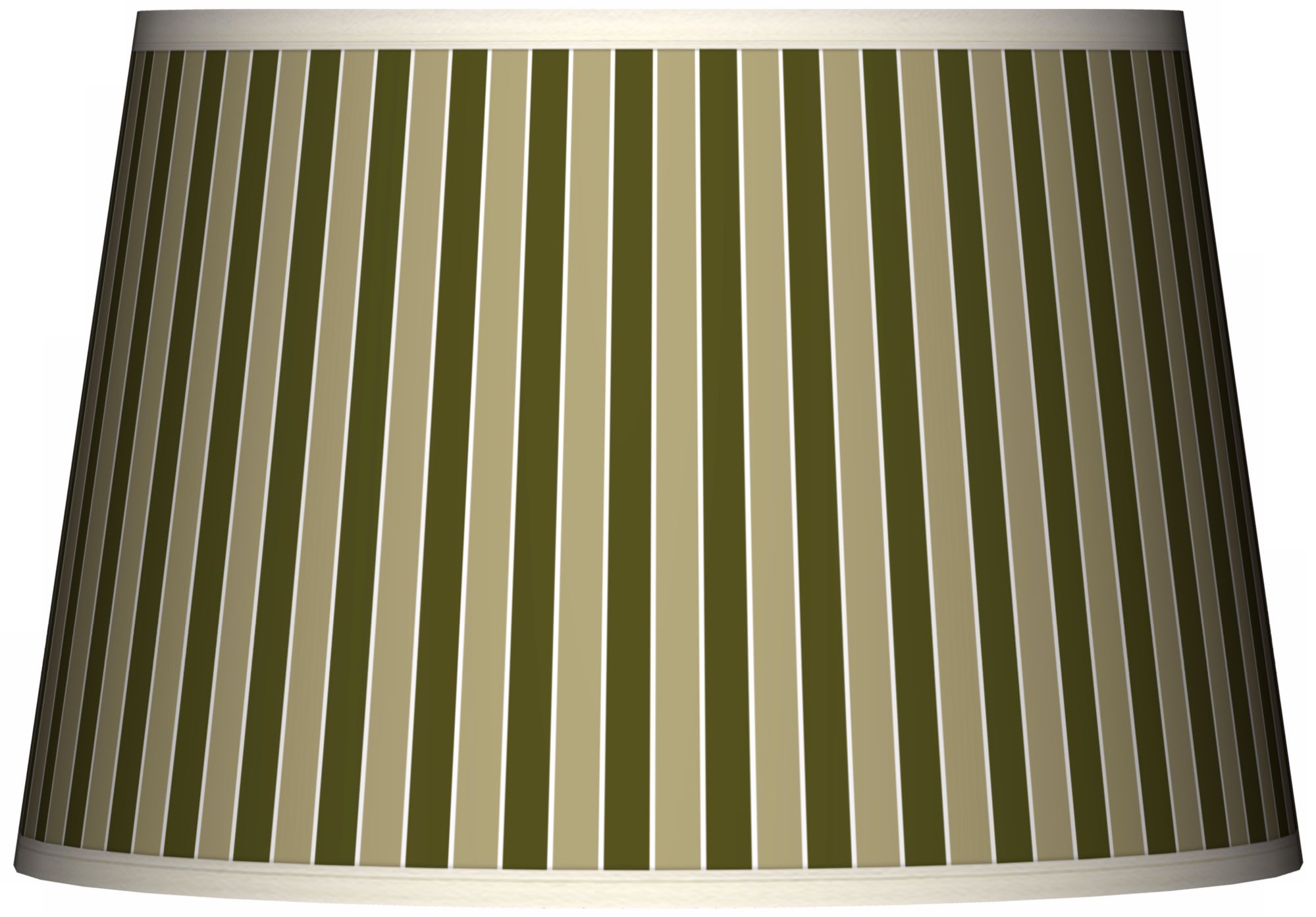Taupe Stripes Tapered Lamp Shade 13x16x10.5 (Spider)