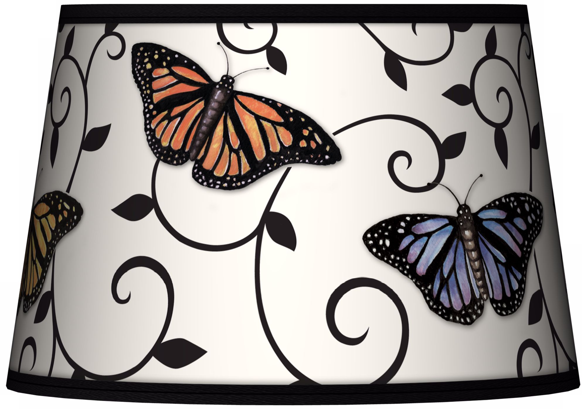 Butterfly Scroll Tapered Lamp Shade 13x16x10.5 (Spider)