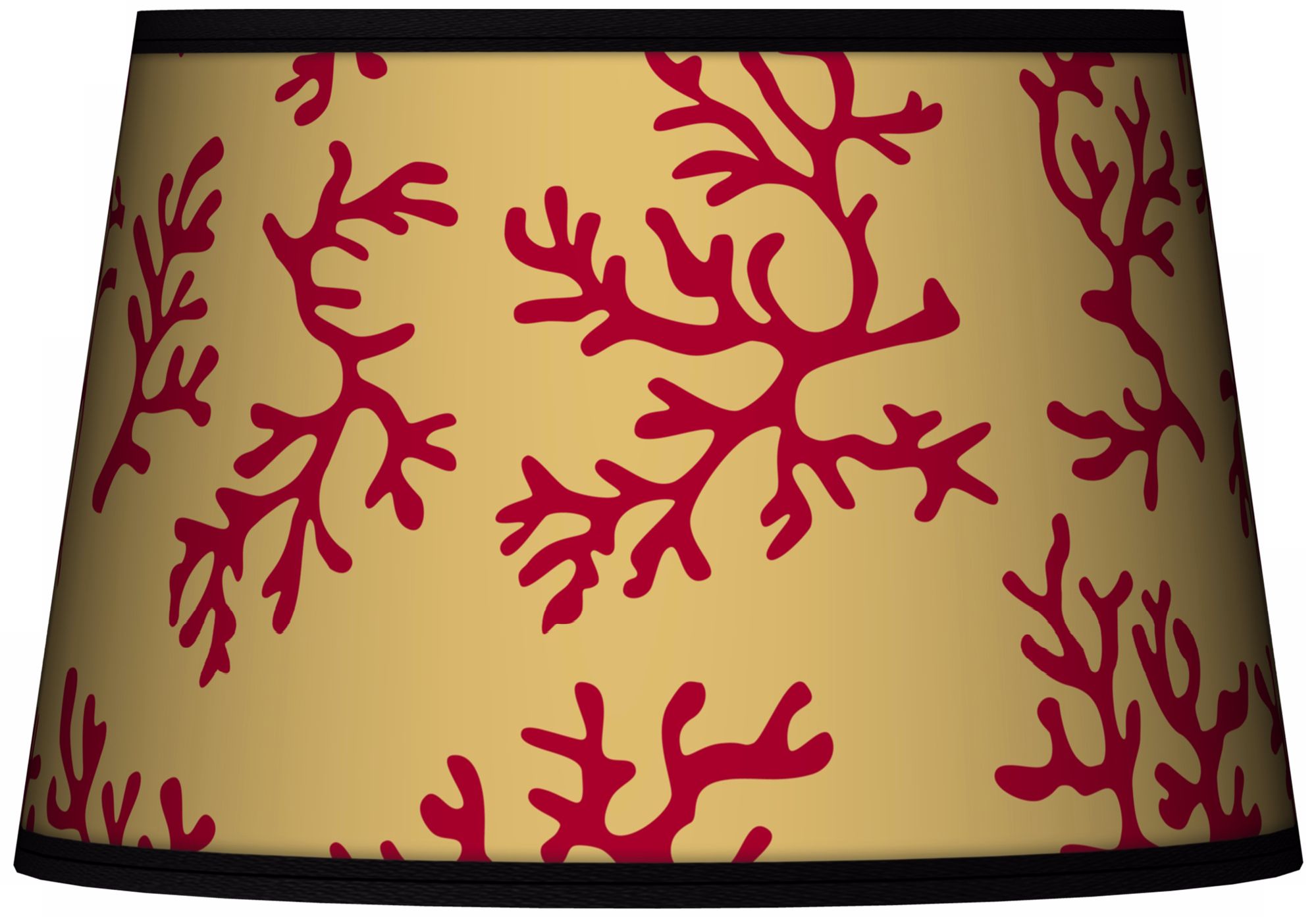 Crimson Coral Tapered Lamp Shade 13x16x10.5 (Spider)