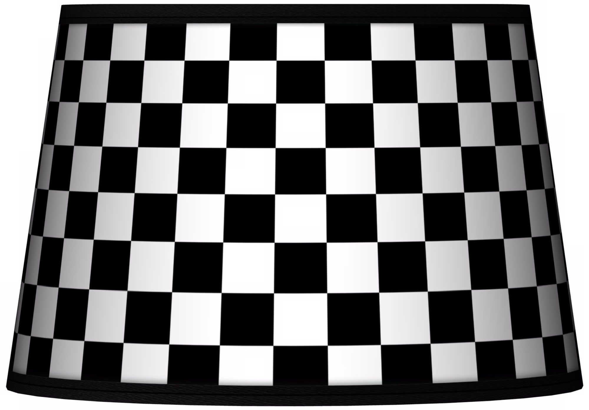 Checkered Black Tapered Lamp Shade 13x16x10.5 (Spider)