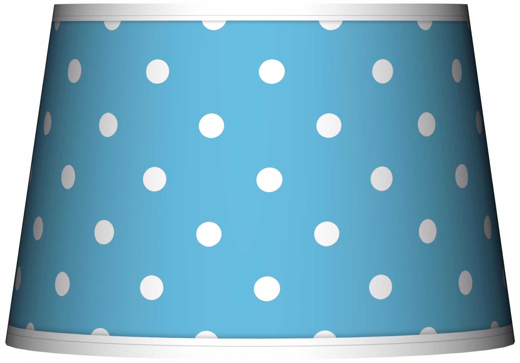 Mini Dots Aqua Tapered Lamp Shade 13x16x10.5 (Spider)