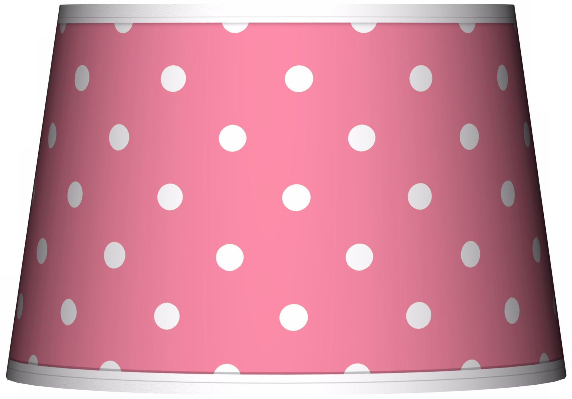 Mini Dots Pink Tapered Lamp Shade 13x16x10.5 (Spider)