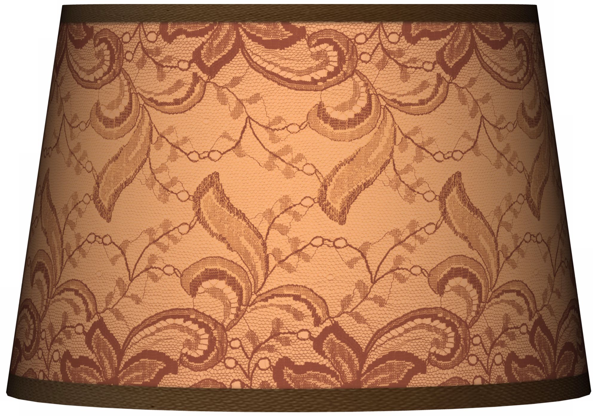 Sepia Lace Tapered Lamp Shade 13x16x10.5 (Spider)