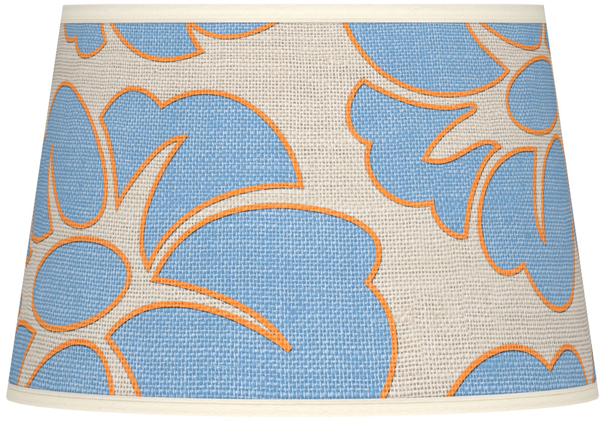Floral Blue Silhouette Giclee Tapered Shade 13x16x10.5 (Spider)