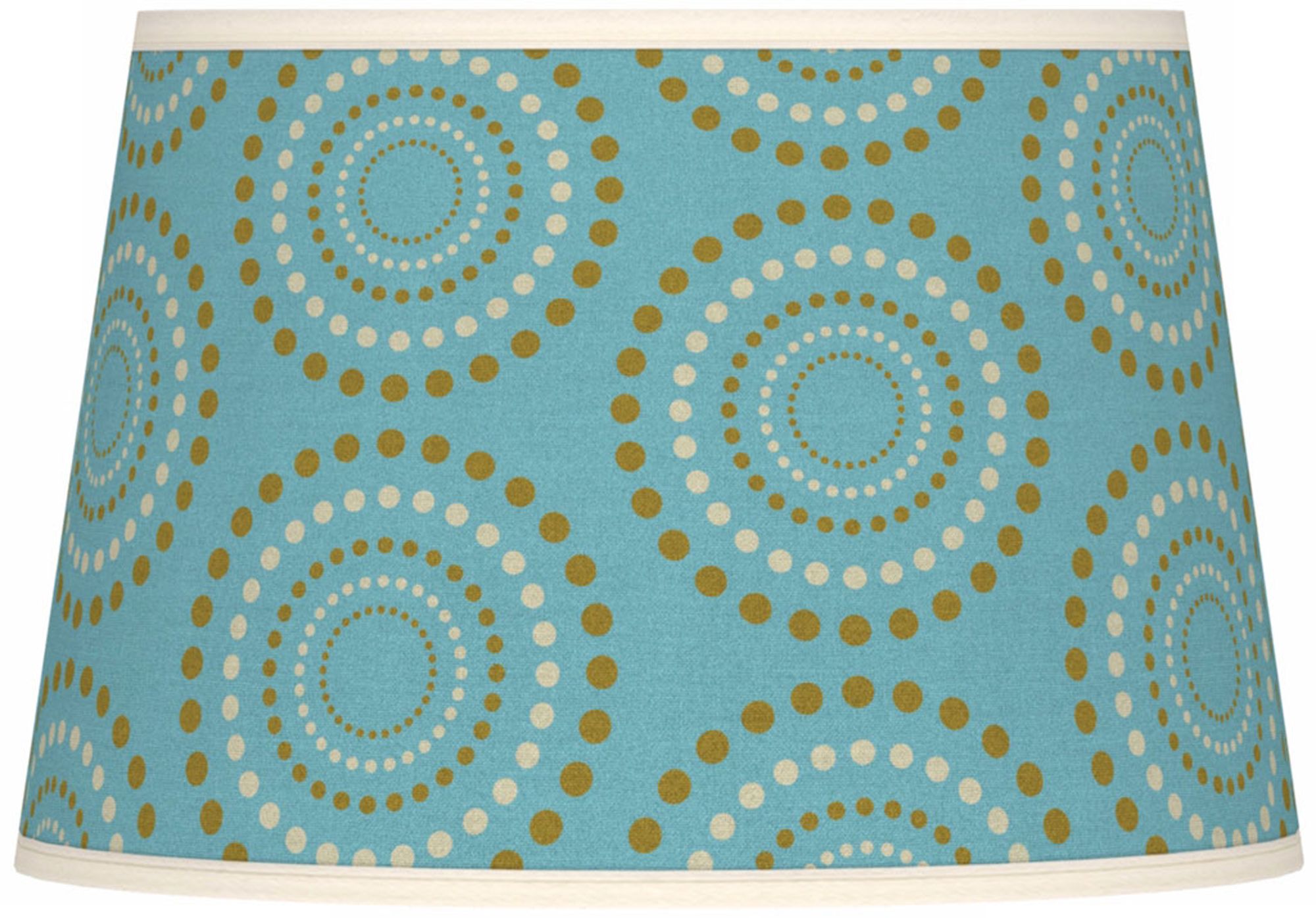 Blue Calliope Linen Giclee Tapered Lamp Shade 13x16x10.5 (Spider)