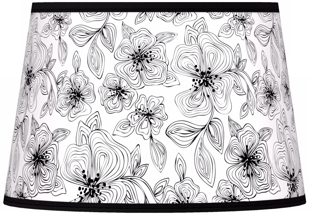 Stacy Garcia Linear Floral Tapered Shade 13x16x10.5 (Spider)