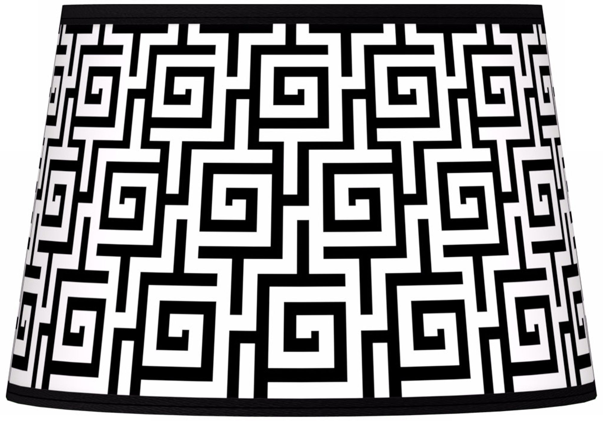 Greek Key Giclee Tapered Lamp Shade 13x16x10.5 (Spider)