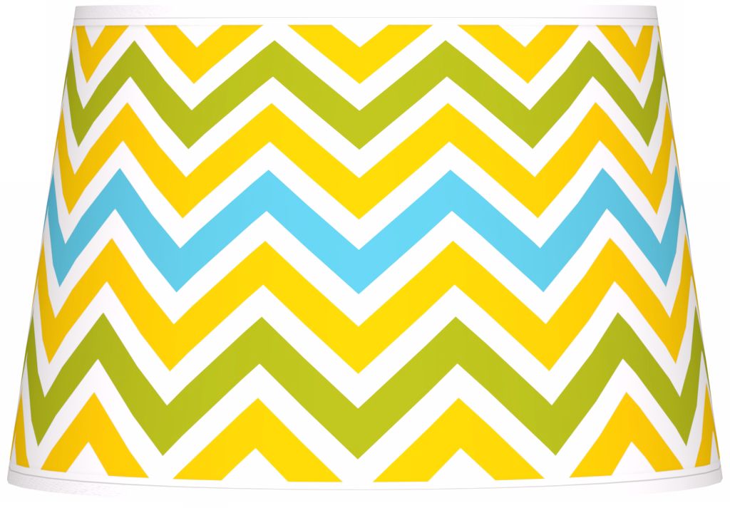 Citrus Zig Zag Giclee Tapered Lamp Shade 13x16x10.5 (Spider)