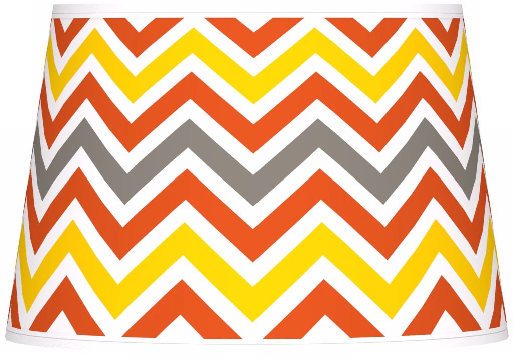 Flame Zig Zag Giclee Tapered Lamp Shade 13x16x10.5 (Spider)
