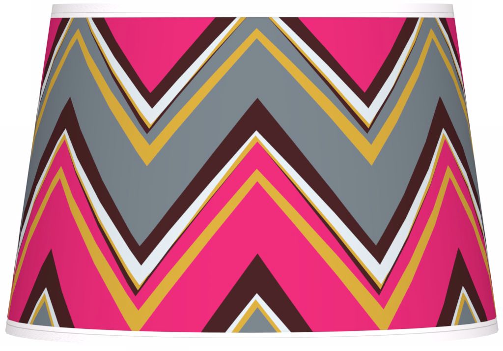 Stacy Garcia Chevron Pride Pink Tapered Shade 13x16x10.5 (Spider)