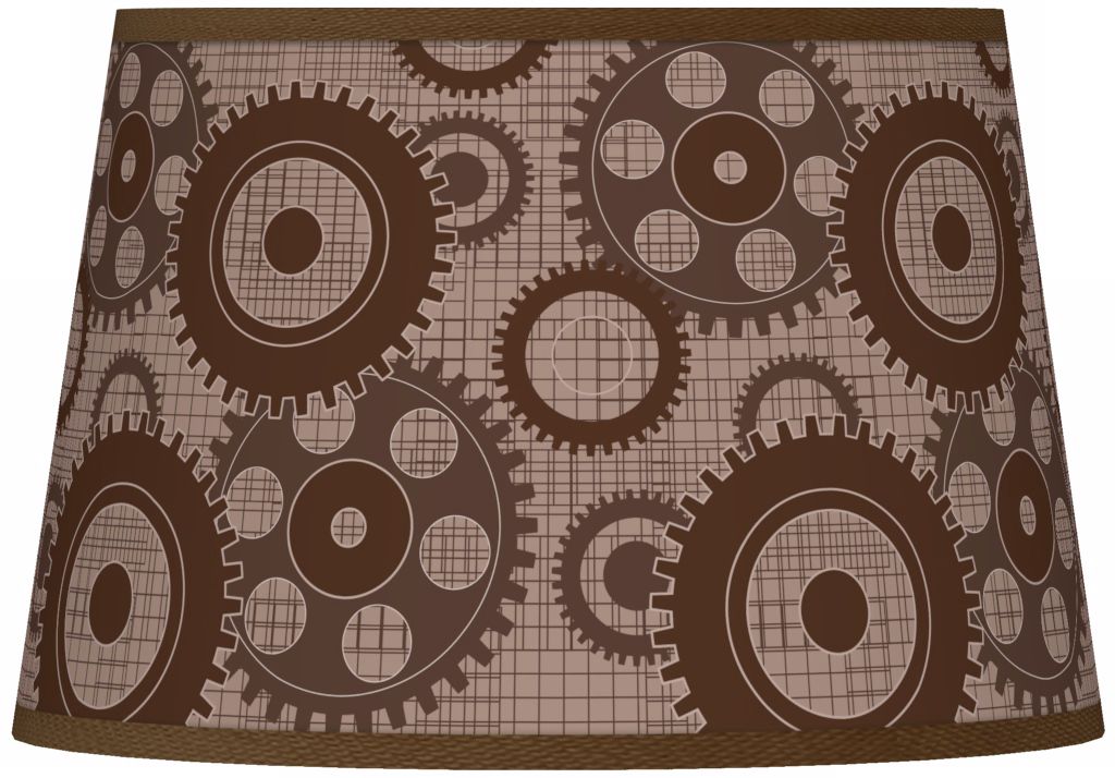 Industrial Gears Tapered Lamp Shade 13x16x10.5 (Spider)