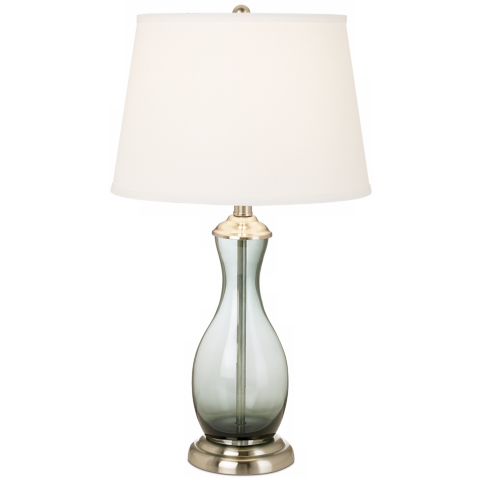 White   Ivory, Crystal   Glass Table Lamps