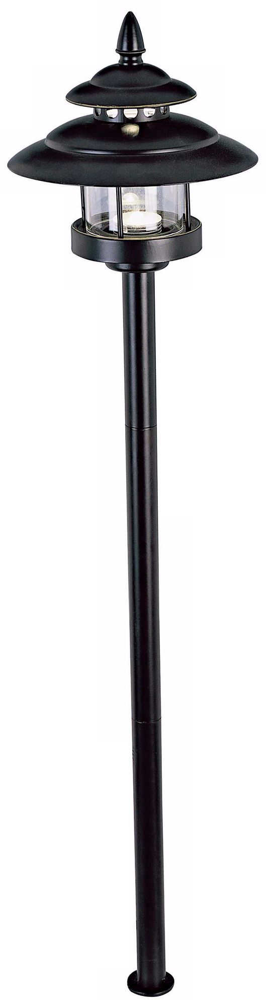 Weathered Bronze Pagoda LED Landscape Path Light