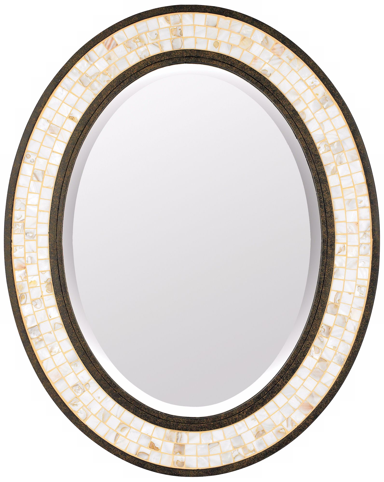 Quoizel Monterey Mosaic 30" High Oval Wall Mirror