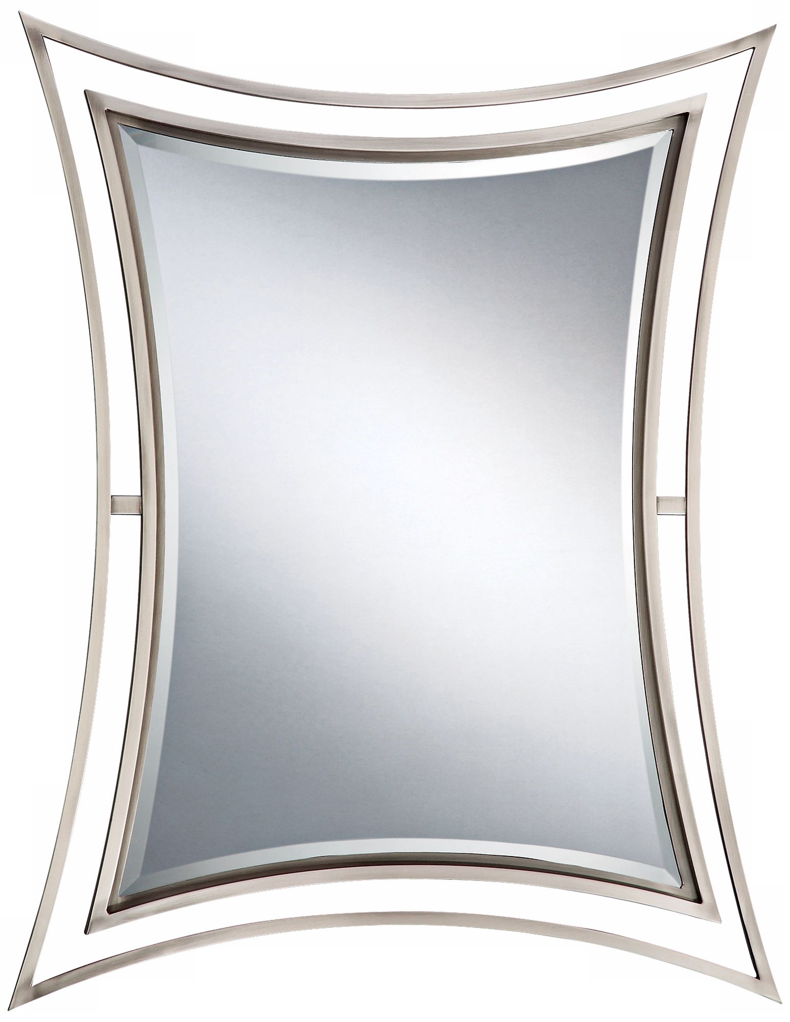 Quoizel Perry Collection 32" High Nickel Wall Mirror