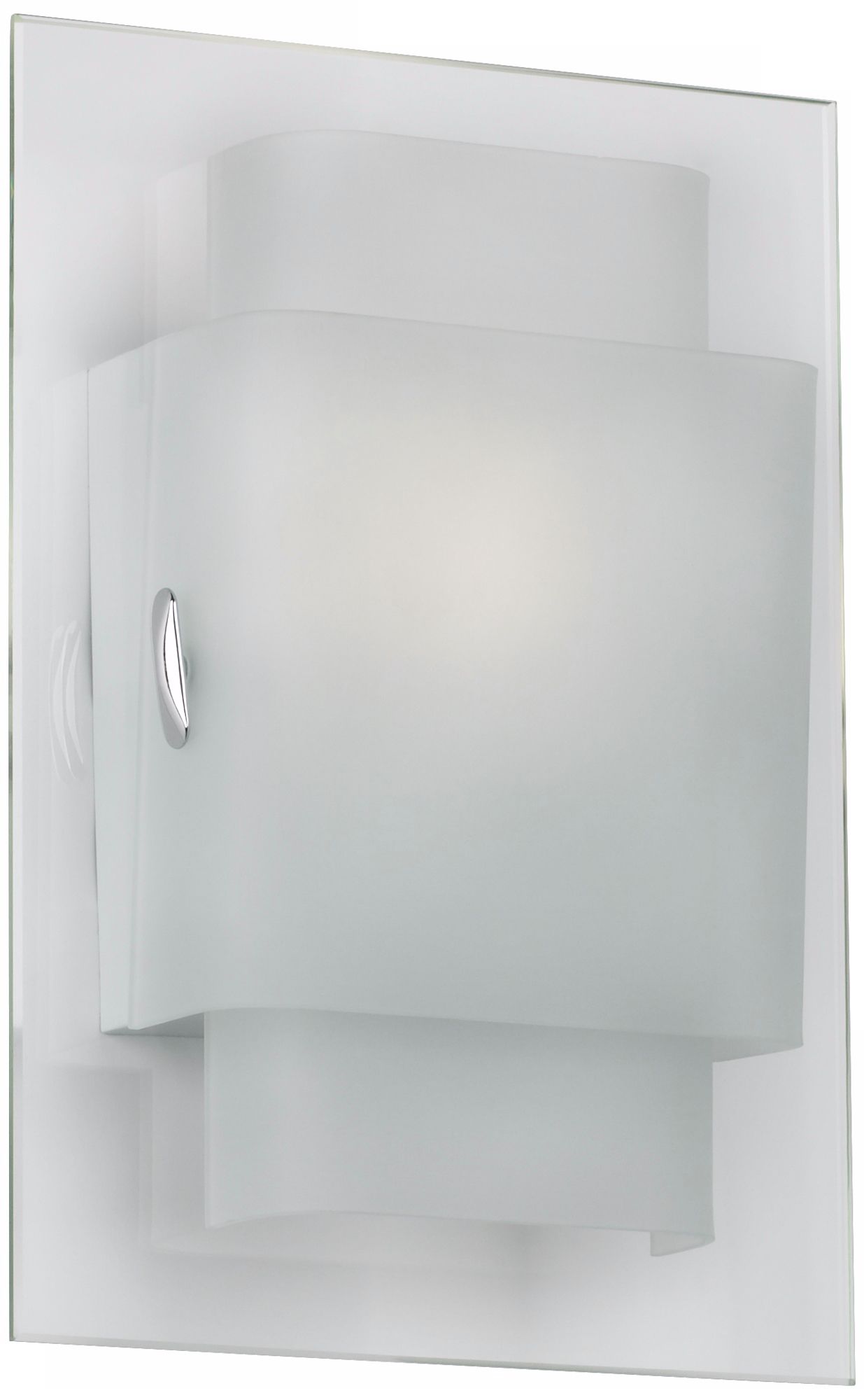 Duplex 7 1/2" Wide Frosted Glass Wall Sconce