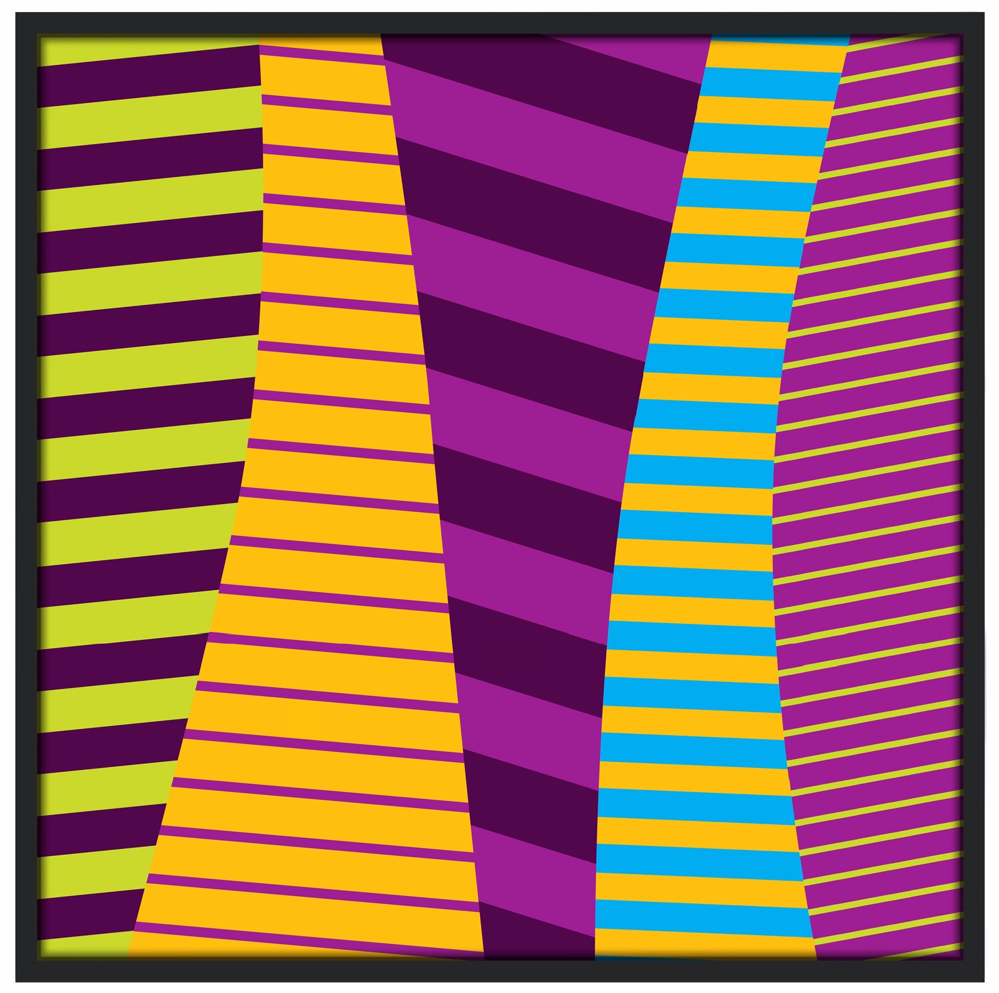 Back Streets 37" Square Black Giclee Wall Art