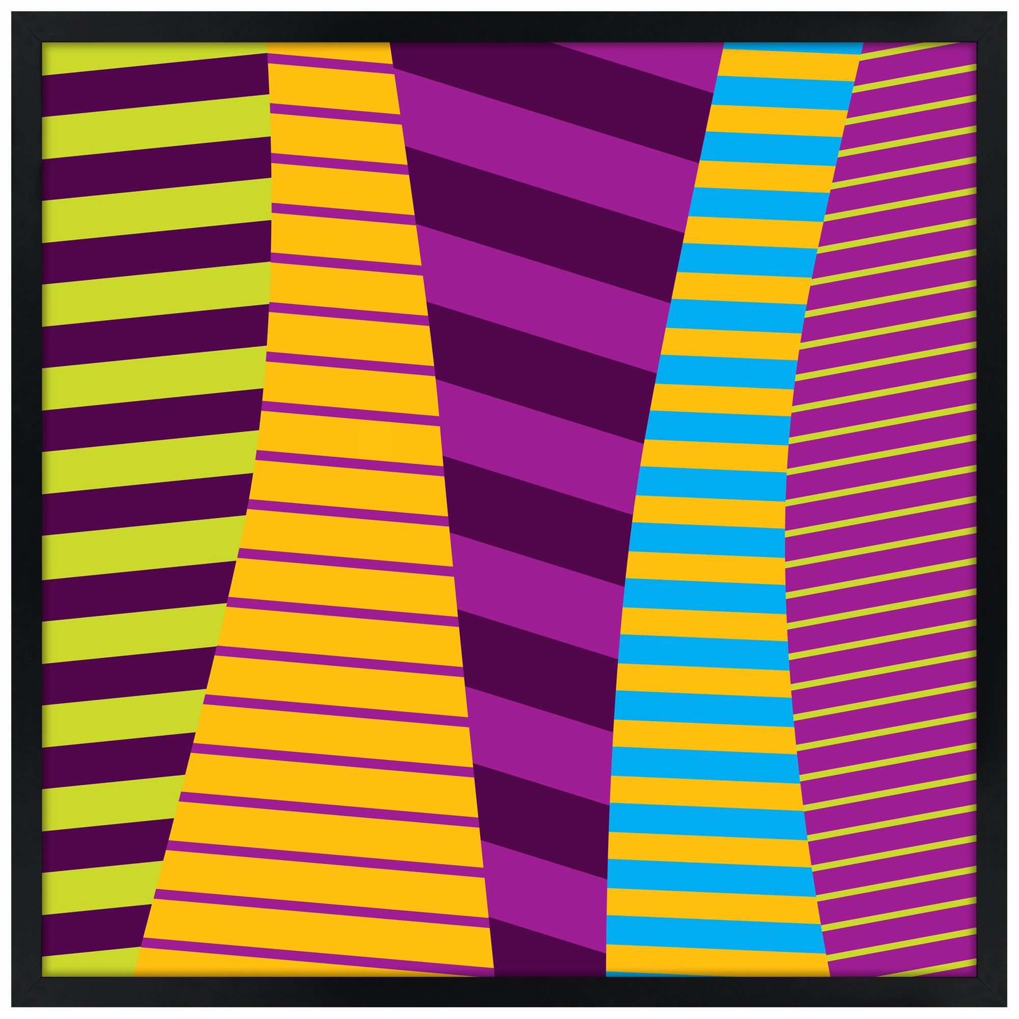 Back Streets 26" Square Black Giclee Wall Art