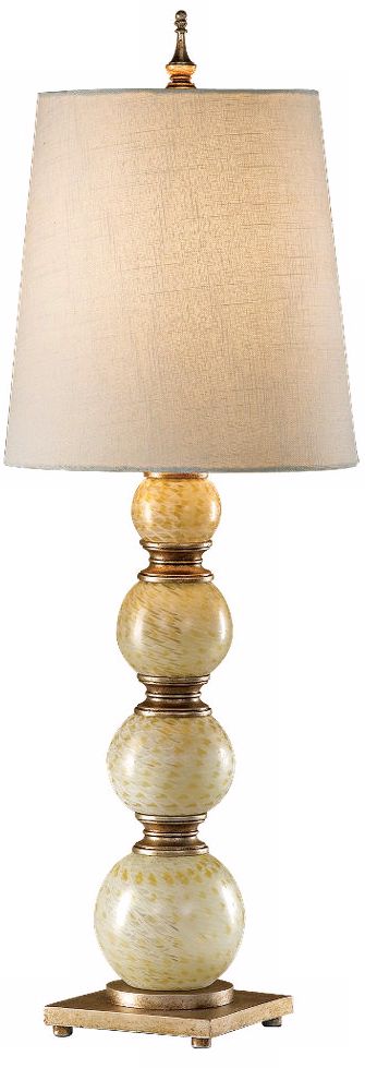 Avery Collection Cashmere Webbed Glass Table Lamp