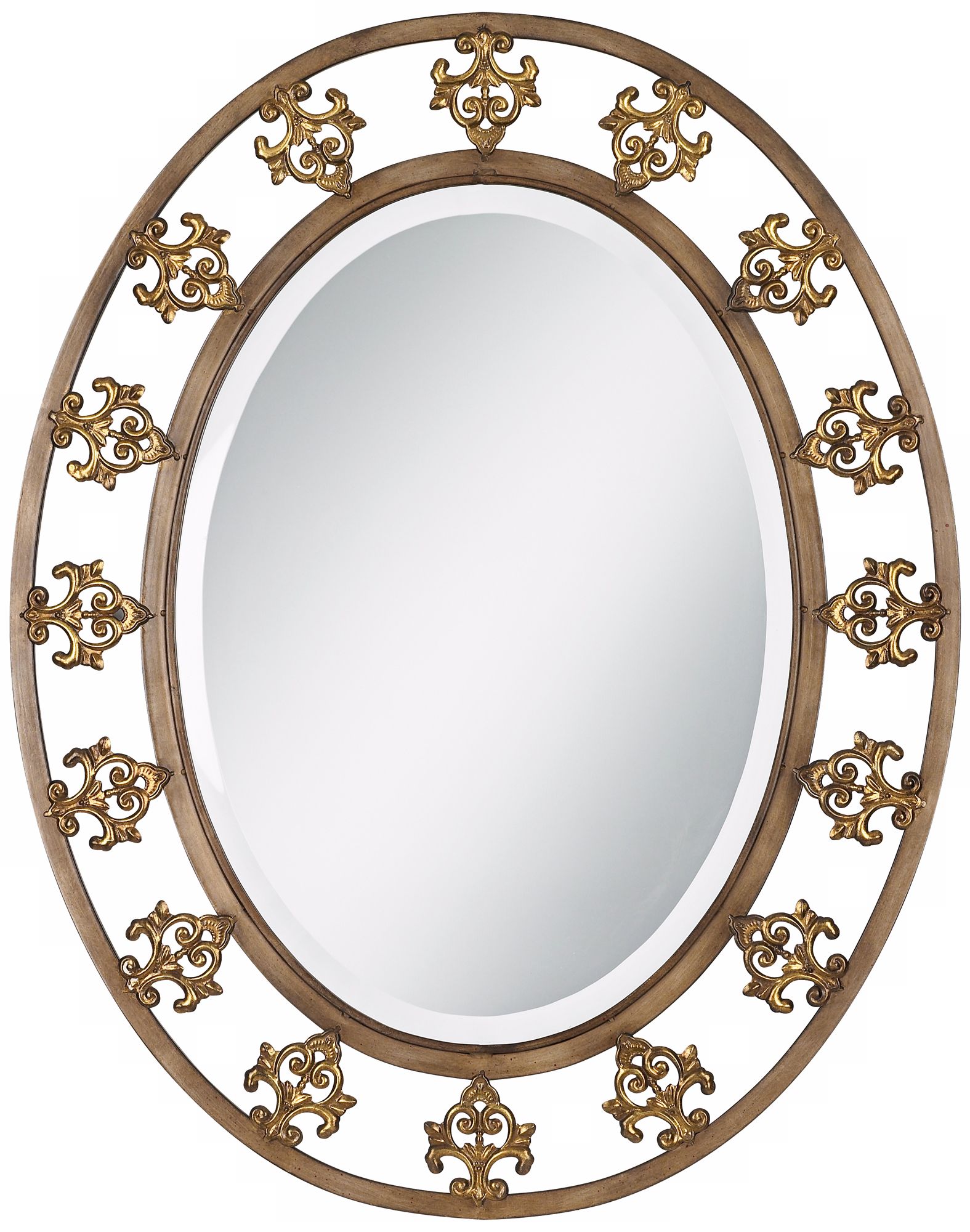 Iron Leaf Bronze Openwork 36" High Wall Mirror