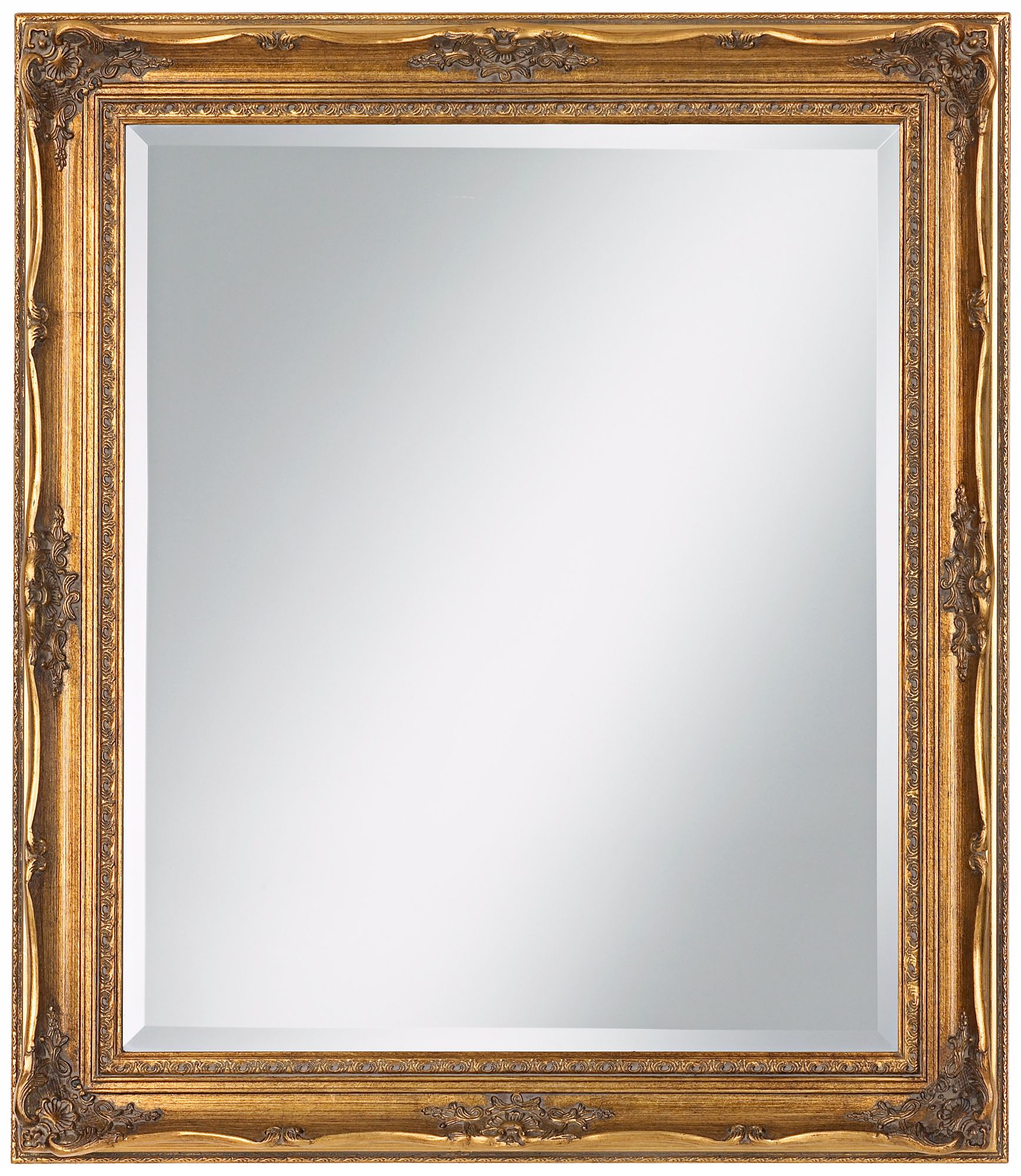Edgemont Antique Gold Finish 31 1/2" High Wall Mirror