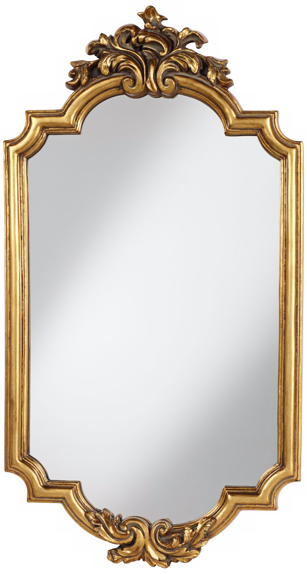 Dartmoor Crown 40" High Antique Gold Wall Mirror