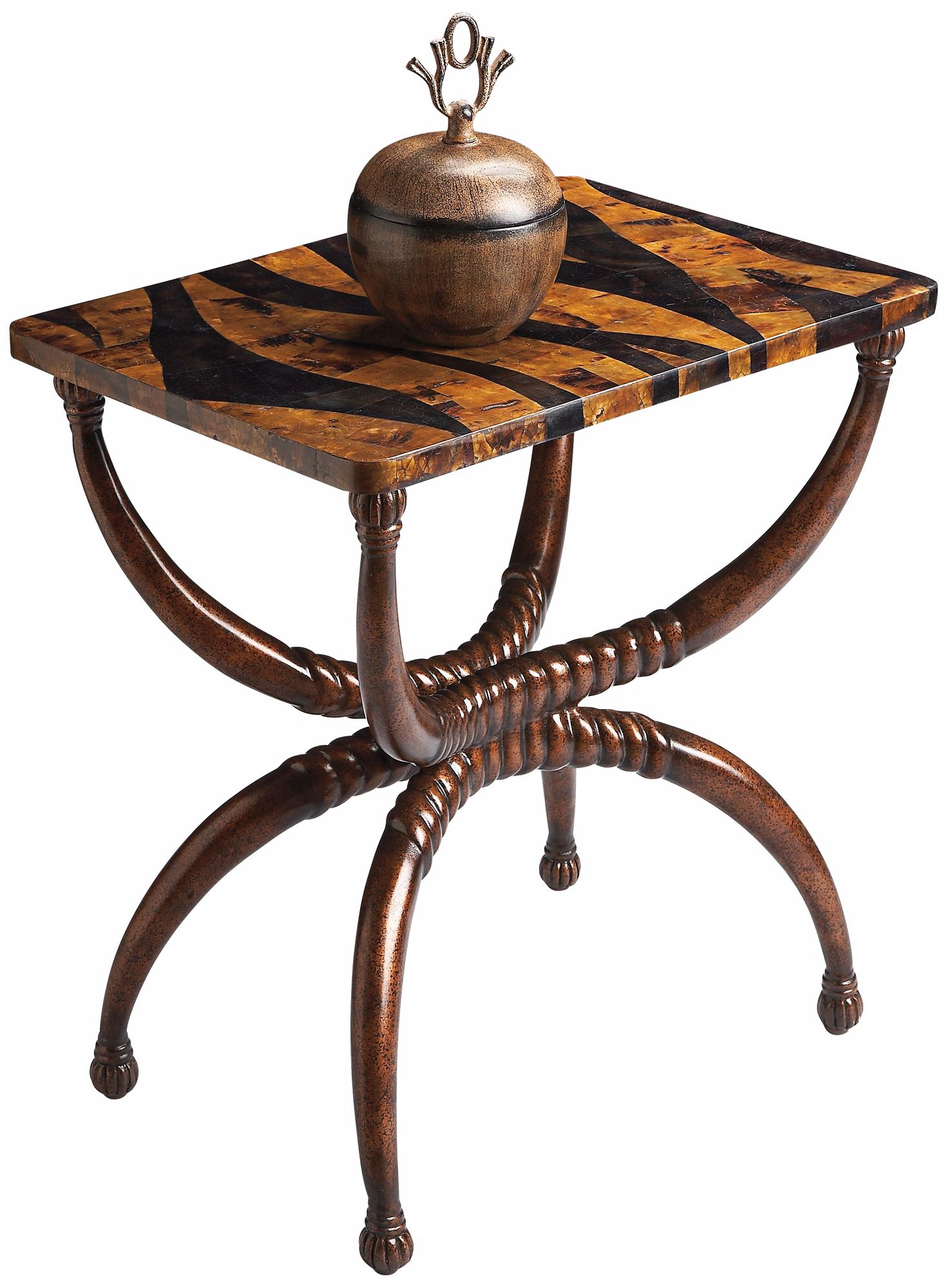 Heritage Tiger Penn Shell Accent Table