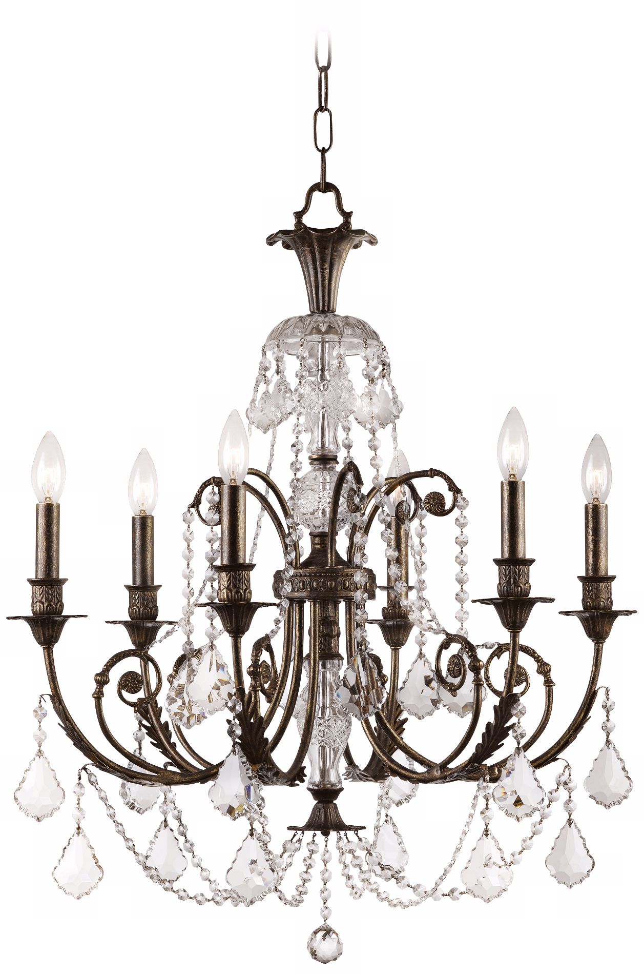 Crystorama Regis English Bronze 26" Wide Chandelier