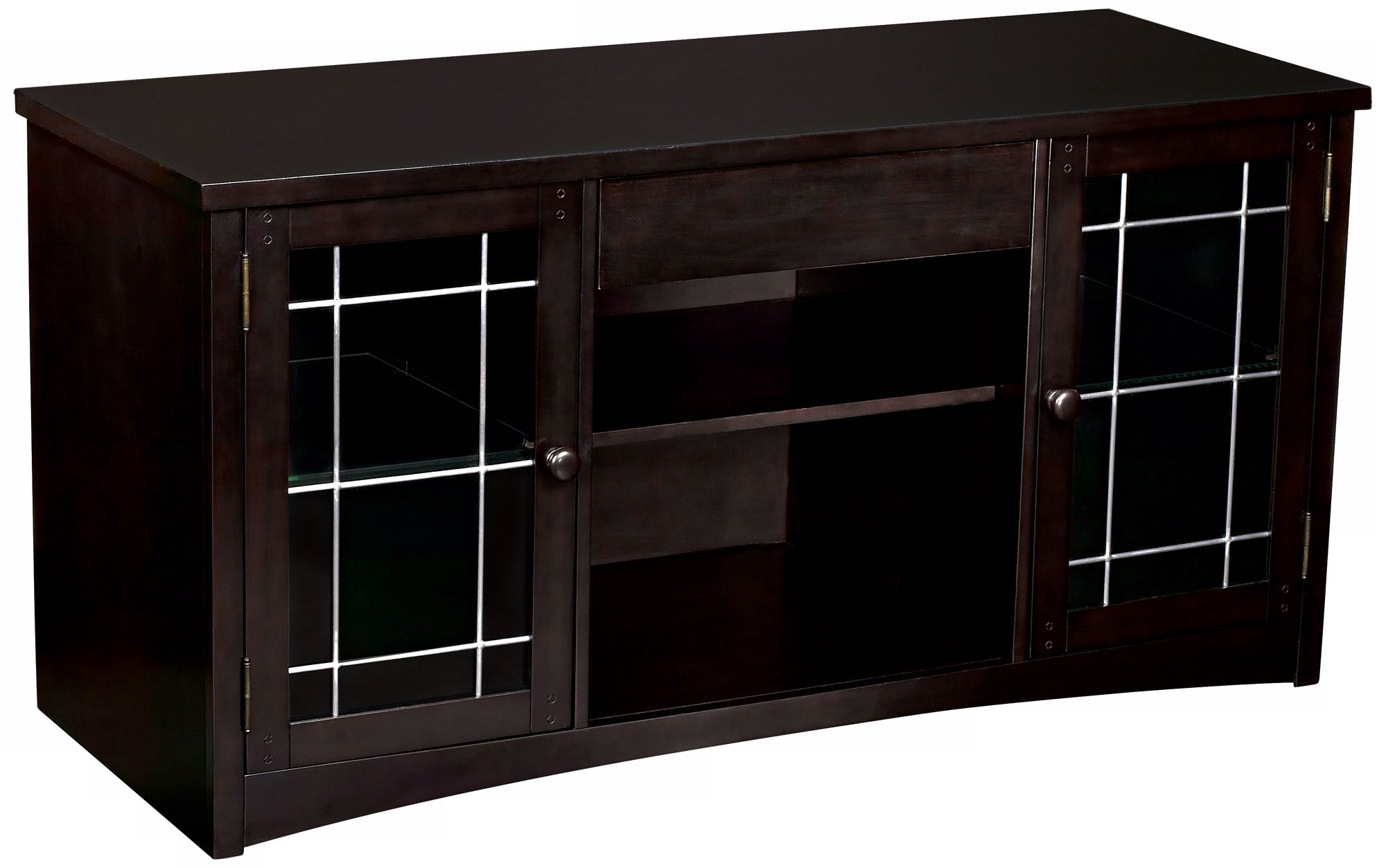 Dark Espresso Wood 52" Wide Entertainment Console