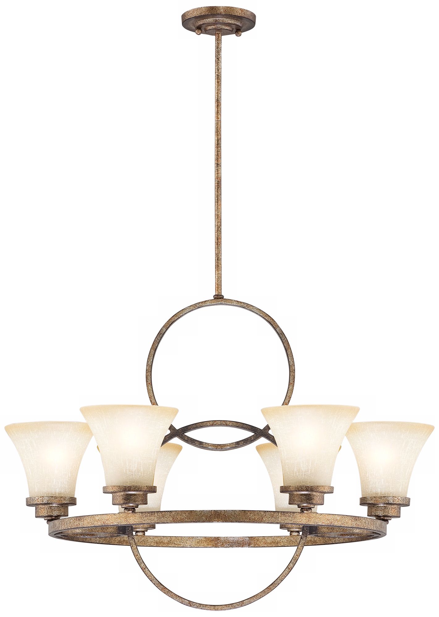 Possini Antique Bronze Ring to Ring 28" Wide Chandelier