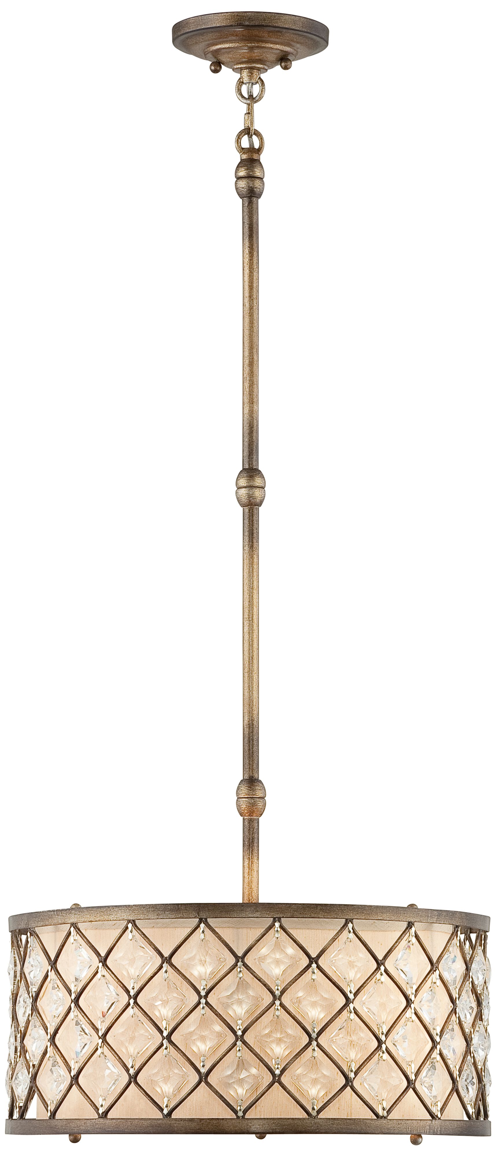 Jeweled Golden Bronze 18 1/2" Wide Pendant Light