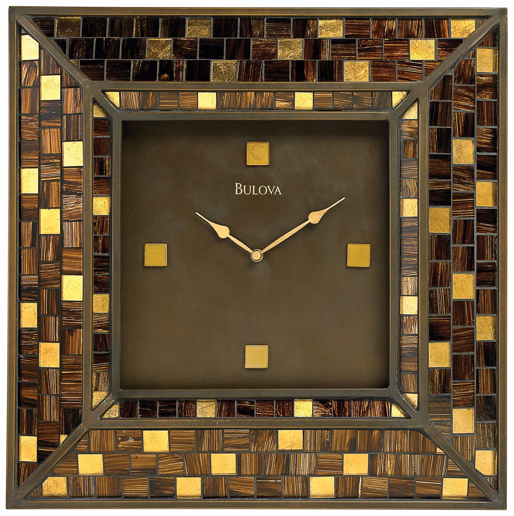 Bulova 22" High Alsace Mosaic Wall Clock