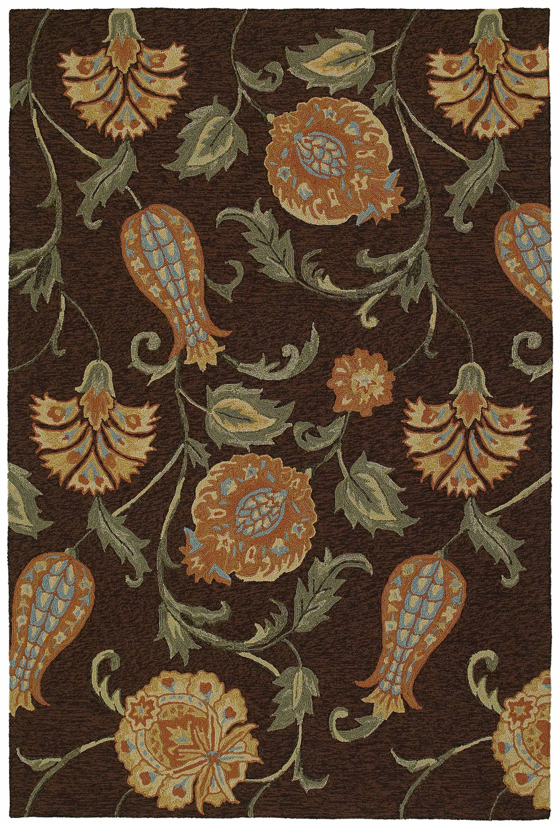 Home and Porch Bona Belle Black Area Rug