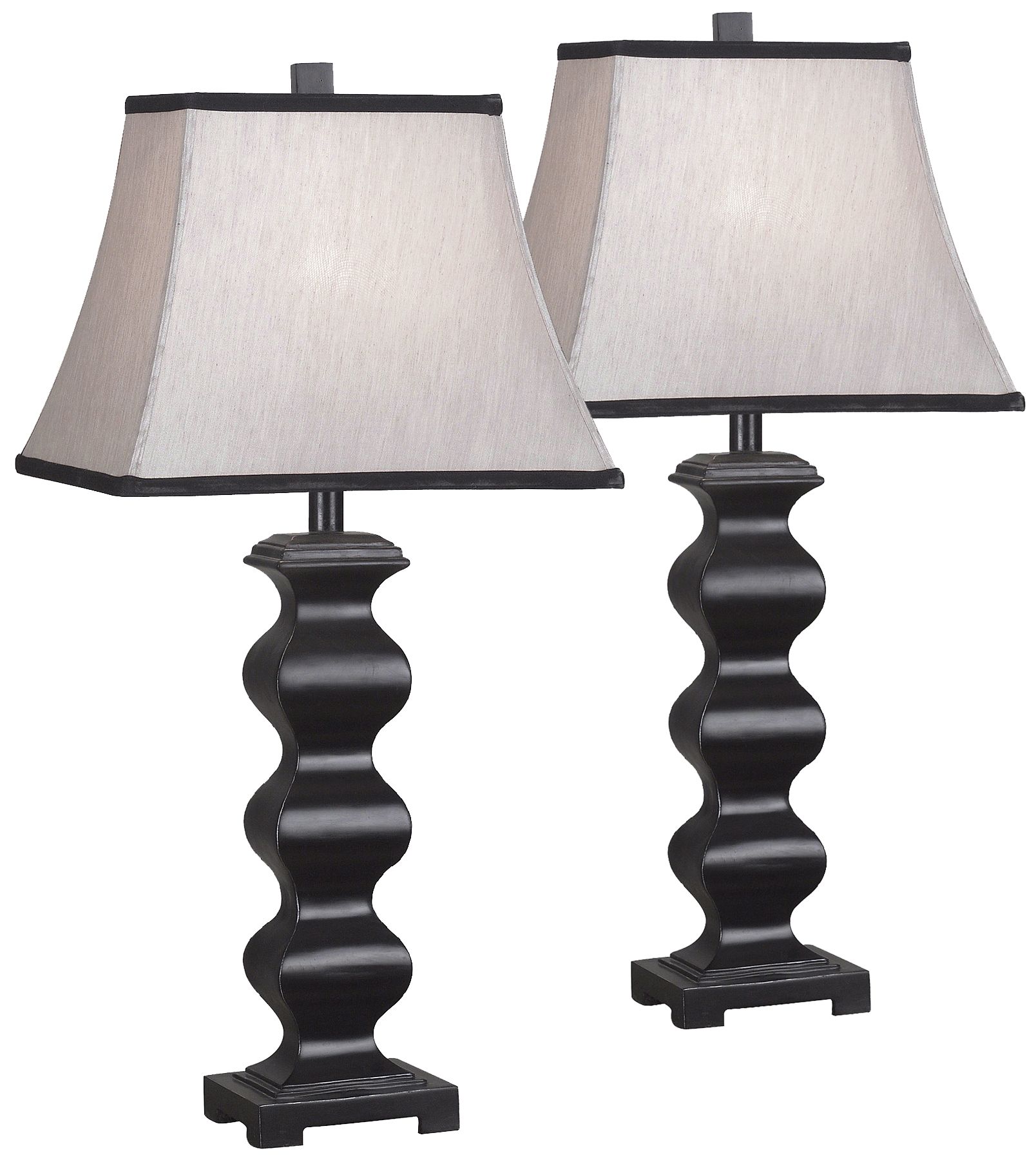 Set of 2 Steppe Black Table Lamps