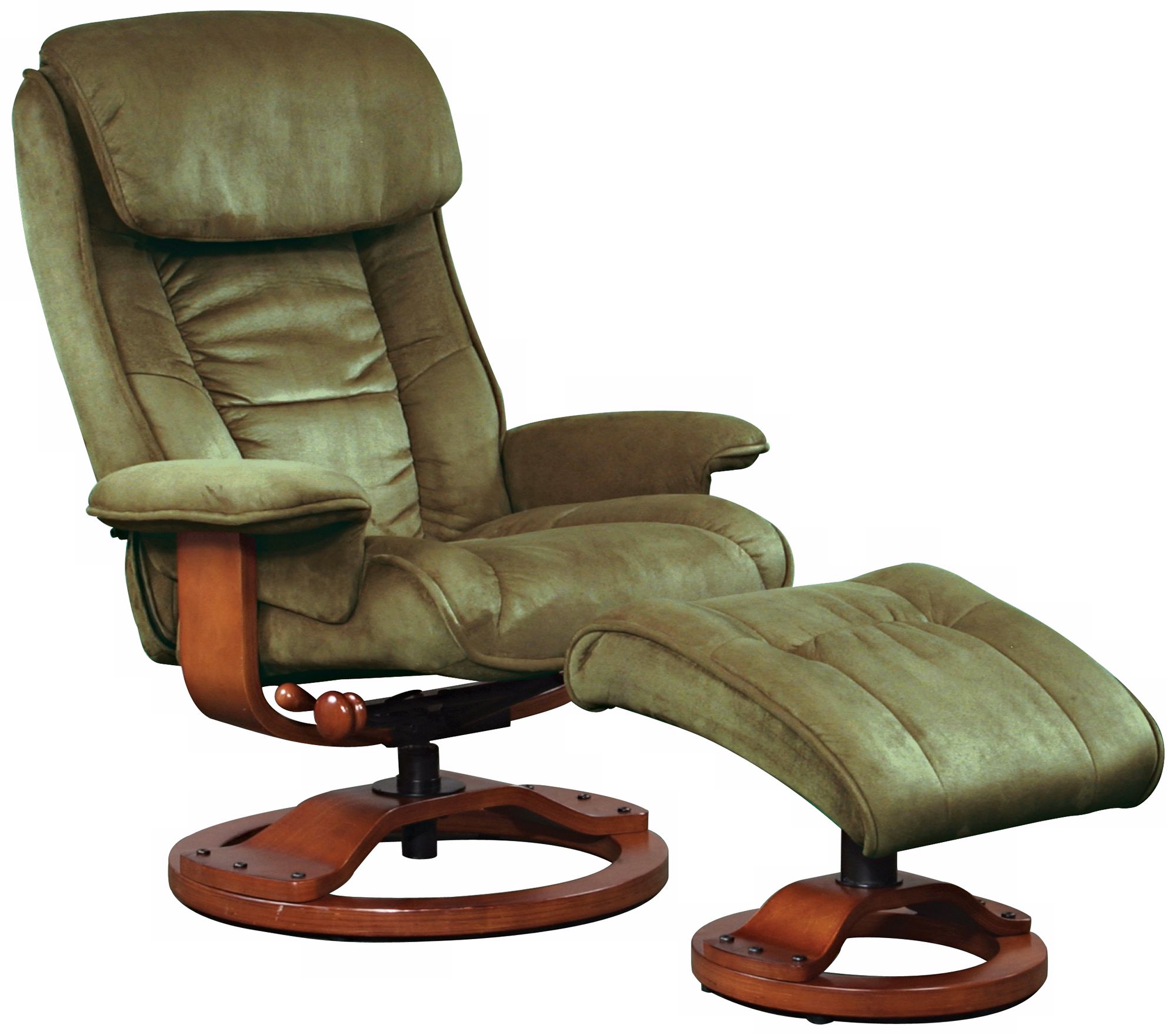 Mac Motion Sage Softskin Microfiber Recliner and Ottoman