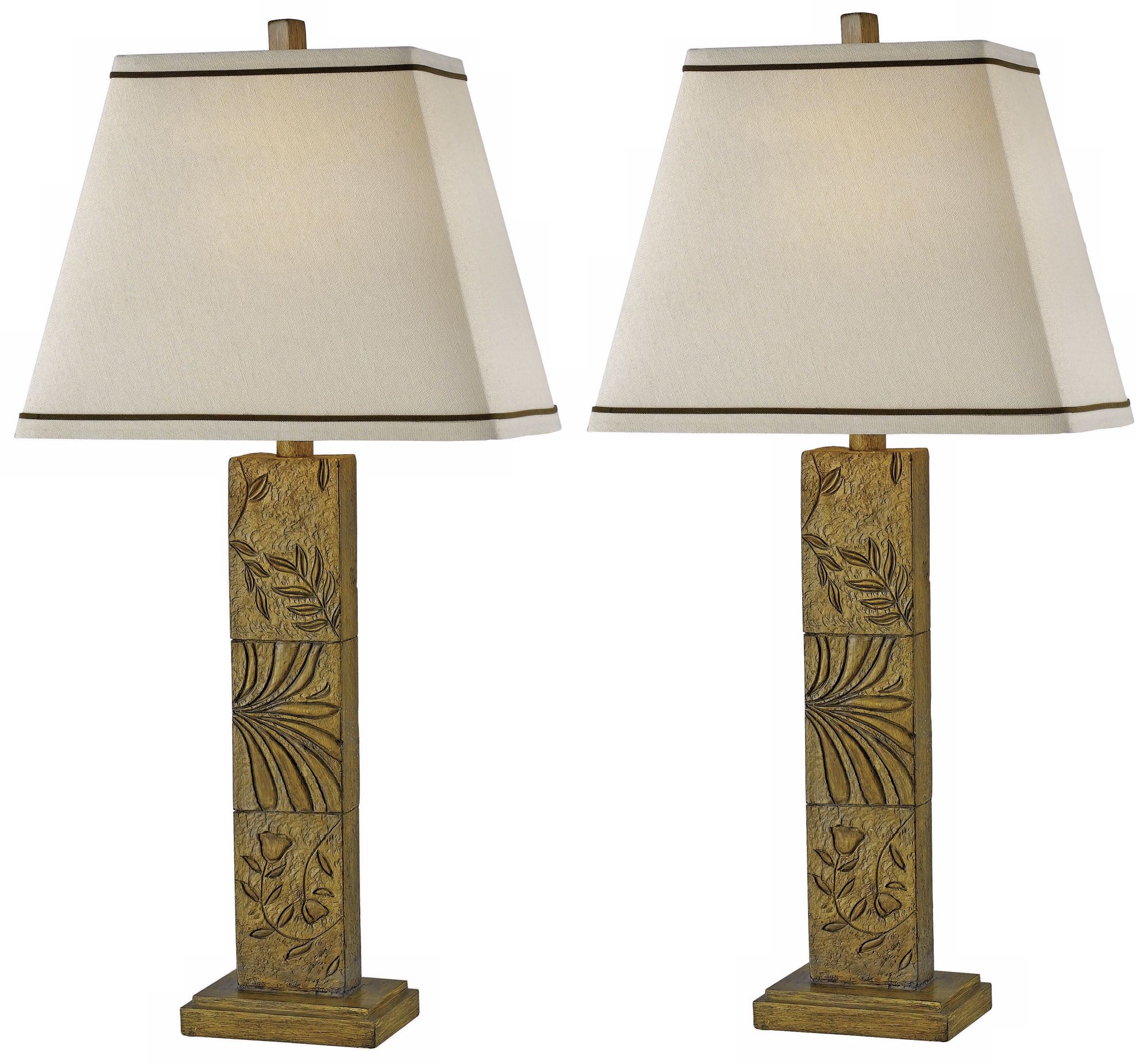 Set of 2 Botanica Toffee Table Lamps